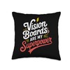 Manifestation Vision Board Goal Setting Dream Big Visualize Throw Pillow