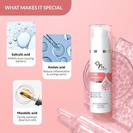 FIXDERMA Fixderma 2% Salicylic Acid Serum for Anti Acne & Spot Treatment with 5% Azelaic Acid & 4% Mandelic Acid | Anti Acne Face Serum | Face Serum for Men & Women | Face Serum for Oily Skin - 30g