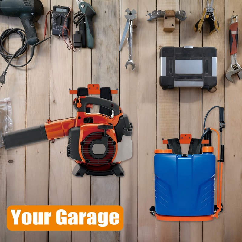 1 Pack Backpack Leaf Blower Hanger with Hose Holder, Heavy-Duty