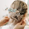 DOITOOL 4 Pcs Wedding Hair Comb,Pearl Crystal Bridal Hair Comb