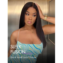 LUVME HAIR 5X5 Straight 164" Human Hair Lace Closure