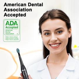 Bitvae Electric Toothbrush with 8 Brush Heads 5 Modes Electric Toothbrush with Holder USB Rechargeable Toothbrush with Timer for Adults Travel Home Use