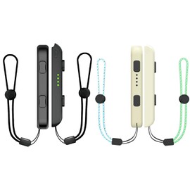 Lonxmovs - Paquete de 4 correas de muñeca para Switch Joycon - Accesorios de repuesto para Joy con Straps (negro y blanco)                            
