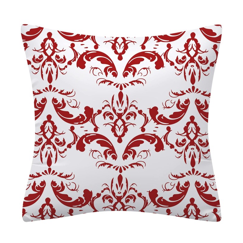 Set of 4 Luxton Red Cushion Covers Home Decor Square
