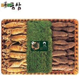 (명가일품)금삼 국내산 수삼더덕선물세트/수삼700g+더덕1300g (Myeongga Ilpum) Gold Ginseng Korean Ginseng Deodeok Gift Set/Korean Ginseng 700g + Deodeok 1300g