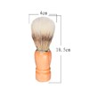 Kit 5p Cuidado De Barba Cepillo Bambú Tijera Navaja Brocha