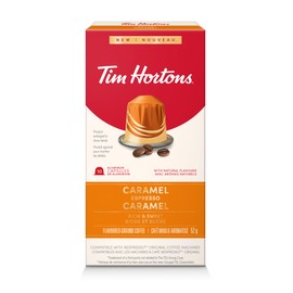 Tim Hortons Caramel Espresso Capsules, Nespresso Original Line Compatible Capsules, 10 Count