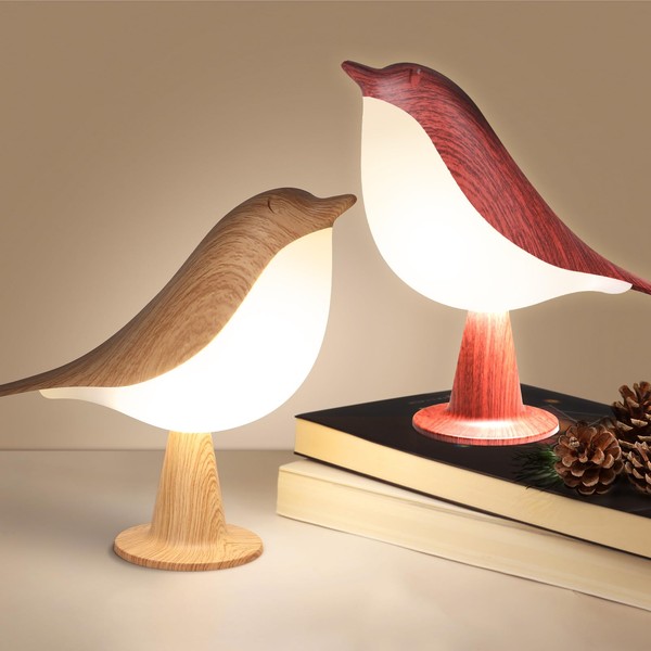 2 Pieces Touch Bedside Lamp Dimmable Small Wireless Desk Lamp