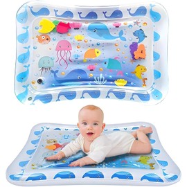 Cojín de Agua Inflable, Alfombrilla Acuática, Tapete de Agua Tummy Time, Tapetes Inflable de Agua, Juguetes Sensoriales Perfectos para Desarrollo