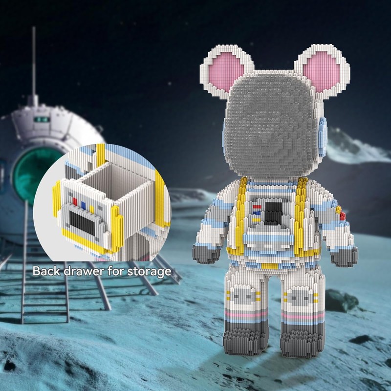 DAHONPA Animal Astronaut Bear Micro Building Blocks for Adults (5100