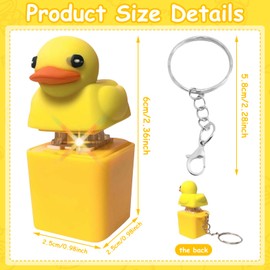 Duckeys Fidget Toy Quacking Key Fob Duck Key Caps with Light Anti Stress Duck for Anti Anxiety & Anxiety Concentration Aid