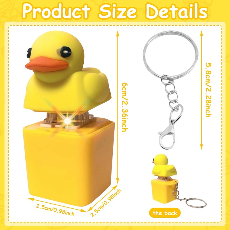 Duckeys Fidget Toy Quacking Key Fob Duck Key Caps with