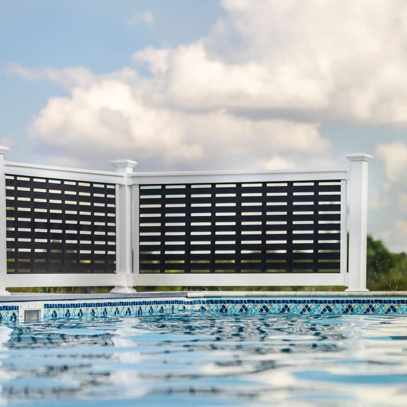 6'x36 T-Top Vinyl Rail for Decorative Screen Panel Infill, White