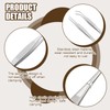 wilcractk Tweezers Set Curved and Straight Stainless Steel 14 cm