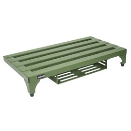 GOKKO Aluminum Alloy Guitar Pedal Board 22" x 12.6" Pedalboard with Power Supply Bracket, Includes Carry Bag & Mounting Tapes (Green, GKA-22GN)