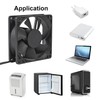 2 Pack 80mm DC Fan 12V Computer Fan 80mm 2