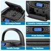 CD Cassette Player Combo, Hernpark Rechargeable Boombox with Bluetooth 5.1,