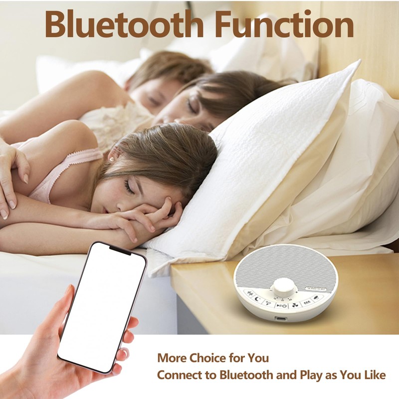 Someyou White Noise Sound Machine with 18 Sleep Sounds, Battery