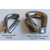 MarineNow Extra Heavy Duty Wire Rope Thimble 316 Stainless Steel