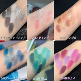 Punk Green Glitter Eye Shadow 9 Colors, Palette Shadow Pigments, Teal Cool Tone Palette, Green Eye Shadow Palette-05# Green Peacock