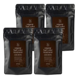 HENNA Hair Dye, Dark Brown, 14.1 oz (400 g), Organic Hair Color, Color Treatment, Herbs, Powder, Synthetic Free, Gentle on Hair and Scalp, 14.1 oz (400 g)