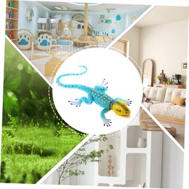 BIUDECO Lizard Figurine Sculpture Creative Reptile Ornament for Terrarium Decor Adorable Lightweight Table Decoration for Childrens Day Birthdays