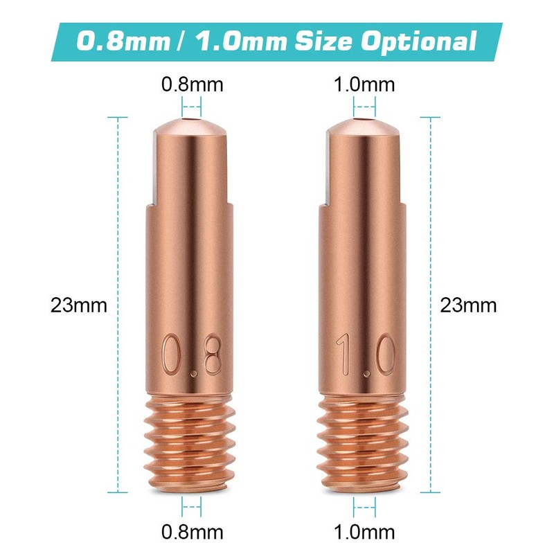 Welding Contact Tips, 20Pcs Copper Contact Tip for 15AK MIG/MAG