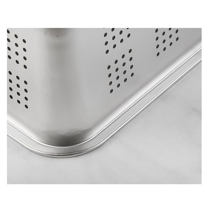 Stainless Steel Draining Rectangular Basin Vegetable Washing Drying Filter Basket