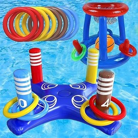 Juego De Juguetes De Piscina, Juego Inflable de Lanzamiento, Juego Inflable de Lanzamiento, Juguetes Inflables para Alberca, Juego Inflable con...    