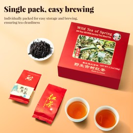 The Spring Tea Premium Grade Ancient Tree Black Tea From Wild 300+ Year Old Tree, Loose Leaf with Individual Pack, Just harvested in Spring 2025, Exquisite, Handpicked, Gift Package, 3.5oz/100g