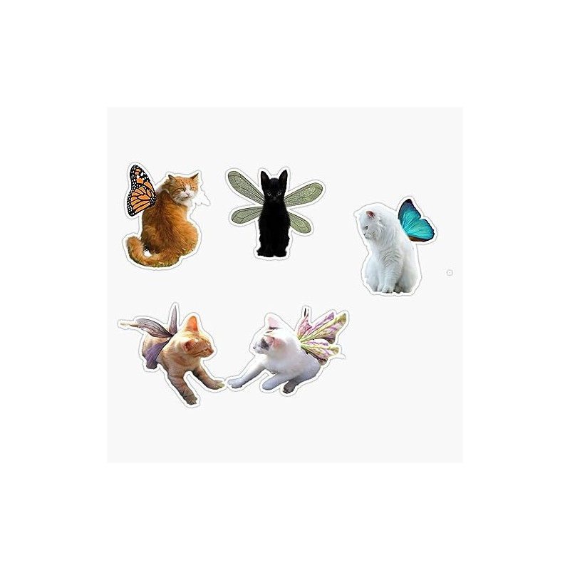 Fairycore Cats Bumper Sticker Vinyl Decal 5"