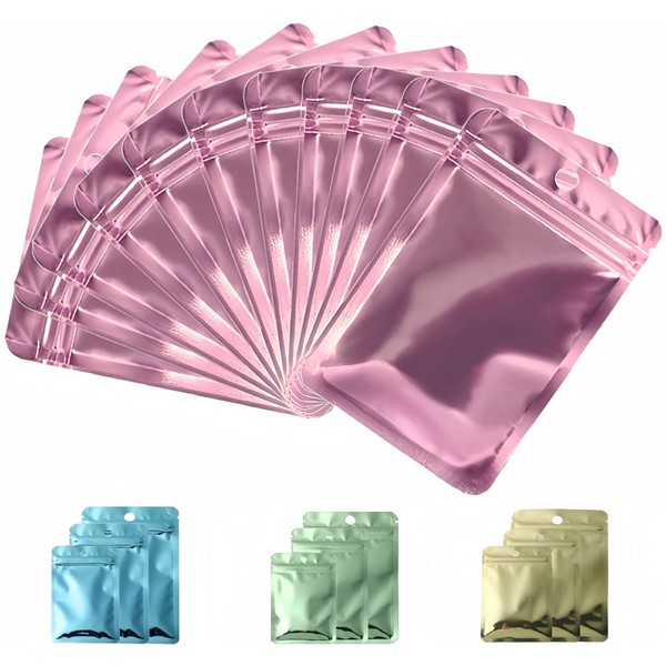Rimiko 50pcs Resealable Sample Bags, Small Ziplock Mylar Bags with