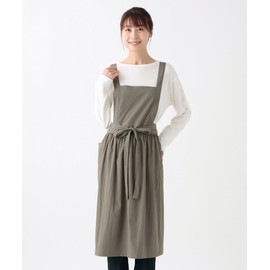 [ アフタヌーンティー リビング ] AfternoonTea LIVING エプロン JN34 ドレスエプロン グレー