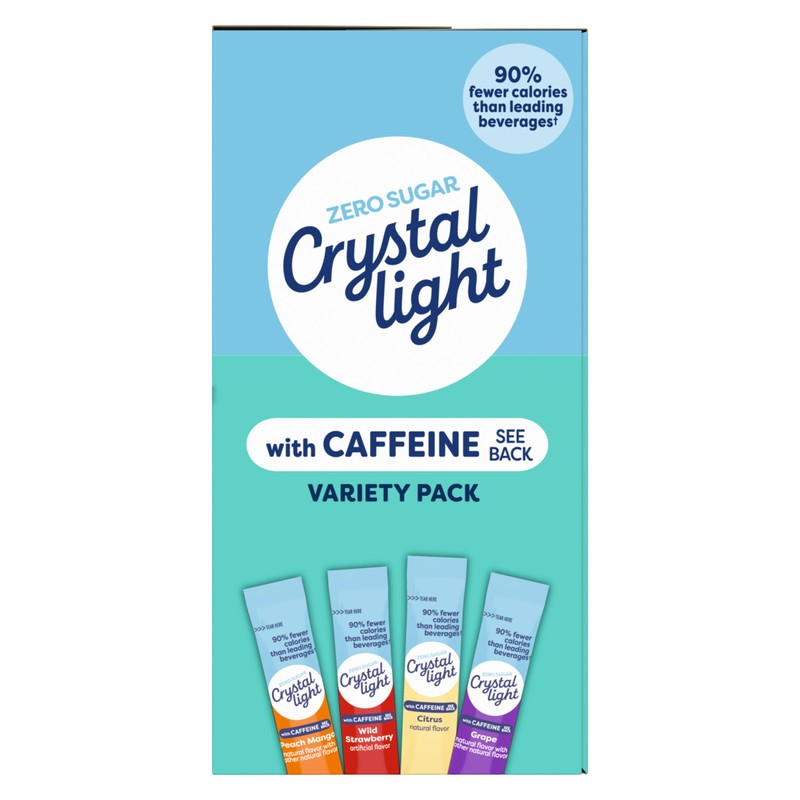 Crystal Light Energizing Drink Mix with Caffeine Variety Pack, 44