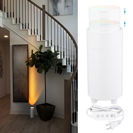 TORCHSTAR 5CCT LED Floor Can Light, 10.39 Inch High, 1200LM Zoomable Uplighting, Dimmable Spot Light with Auto Switch, 1800K-5000K, Adjustable Up Lights Indoor for Plant Picture, White