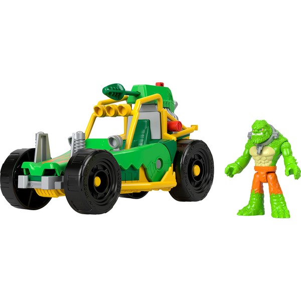 Fisher-Price Imaginext DC Super Friends Killer Croc Figure & Buggy Toy Car with Projectile Launcher for Preschool Pretend Play Ages 3+ Years