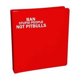 Bargain Max Decals Ban Stupid People Not Pitbulls Sticker Decal Notebook Car Laptop 5.5" (White)