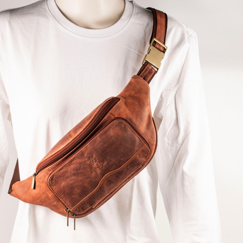 Matador Genuine Leather Shoulder Bag Travel Bag Bum Bag, antique