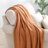 BOURINA Textured Solid Soft Sofa Throw Couch Cover Knitted Decorative