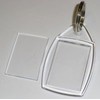 Madaboutink 40 Blank Acrylic Clear Plastic Keyrings With Split Ring 24mm x 35mm Insert P5