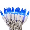 612 Vermont 100 Blue LED Christmas Lights on a White
