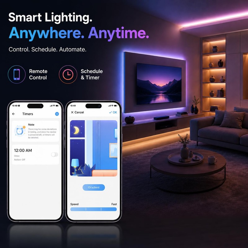 SuperLightingLED SP530E WiFi Bluetooth LED Controller, PWM SPI Compatible with