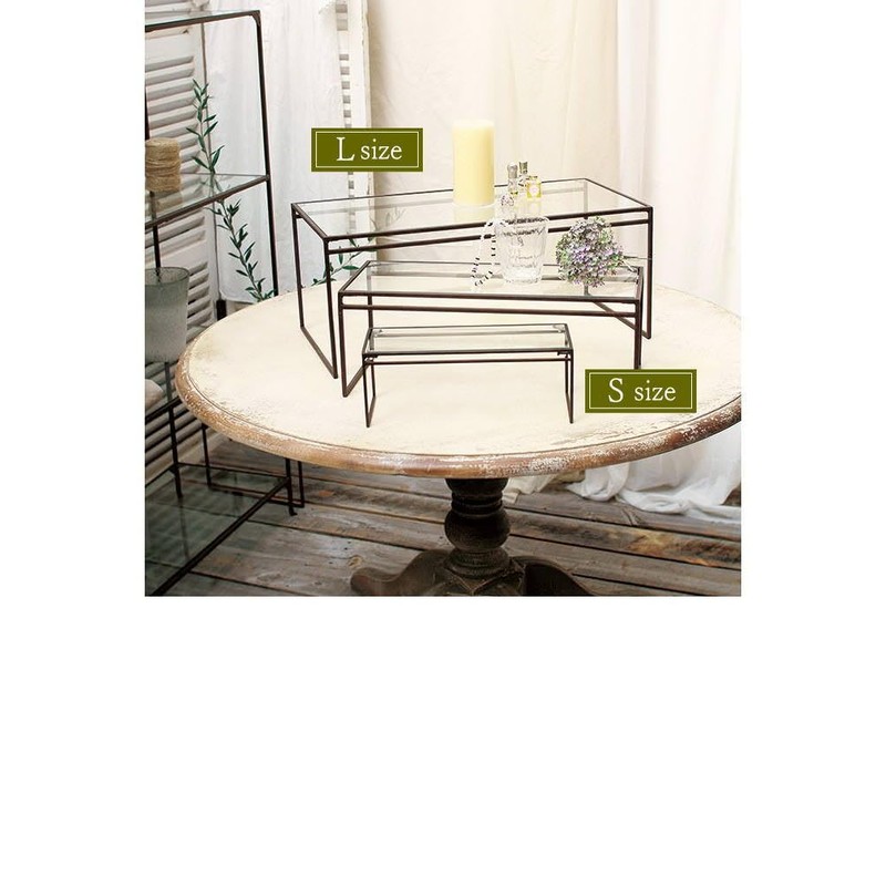 SOW Joseph Iron DTFF2661SW Wide Small Glass Display Stand