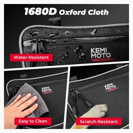 KEMIMOTO X3 Door Bags, Storage Bag with Cup Holder Removable Knee Pad, Compatible with Can-Am Maverick X3 Front Upper Door 2017-2024 All Models, Pack of 2