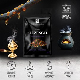 Incense Sticks - Happiness - Cleansing - Protection - Protection for Incense Burner or Incense Burner (7 Archangels, 50g)