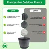 Quarut 4 Pack 6 Inch Flower Pots Planters for Outdoor