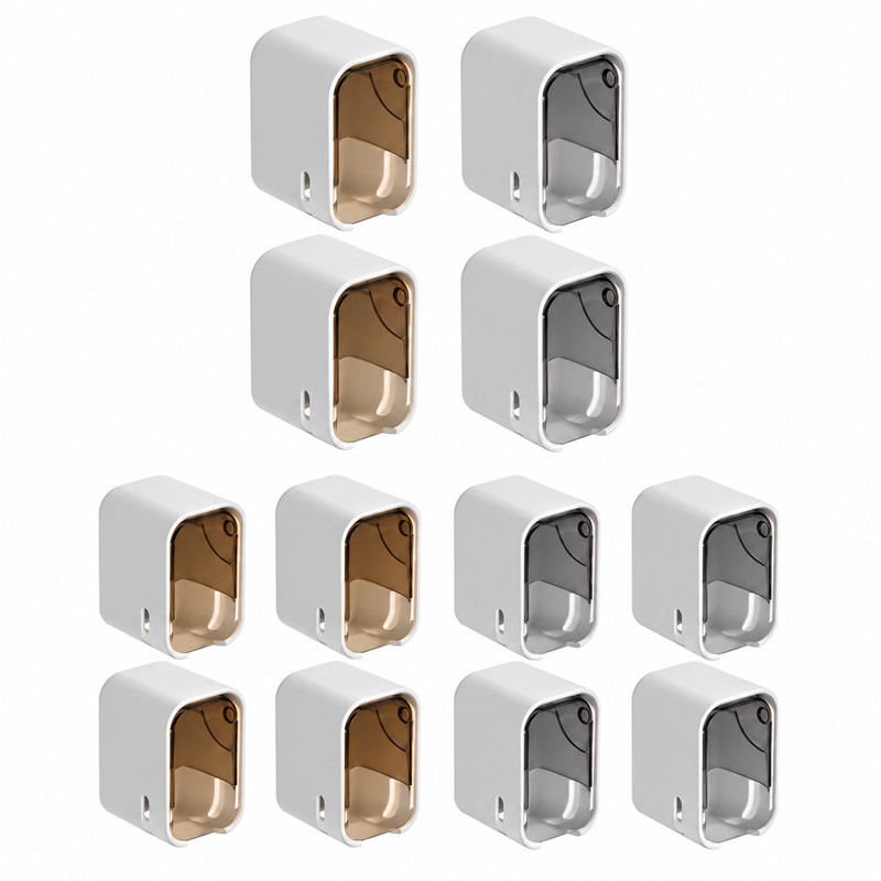 Wall-Mounted Toothbrush Holder for Bathroom Organization – Drill-Free, Dustproof Storage