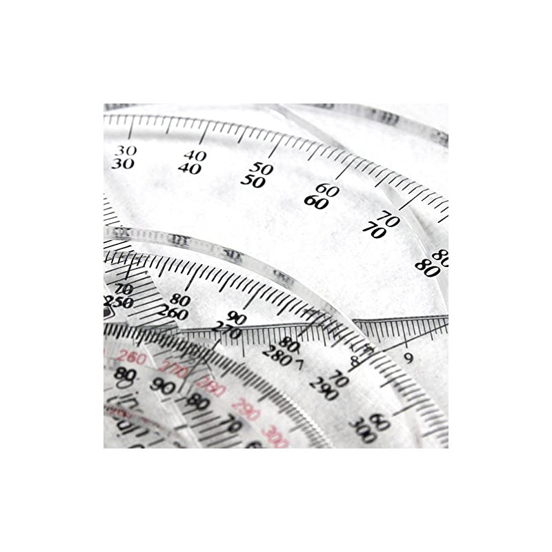 360 Degree Protractor Round Ruler Gauge Angular Drafting Tools Circle