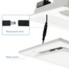 POWERENG Bathroom Exhaust Fan with Light,9.8 in Panel,6000K 12W Square