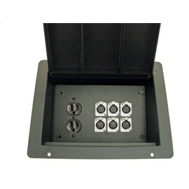 usbargainsound ProCraft Pro Audio Recessed Floor Pocket Box AC Duplex 6 XLR/Channels Any Config